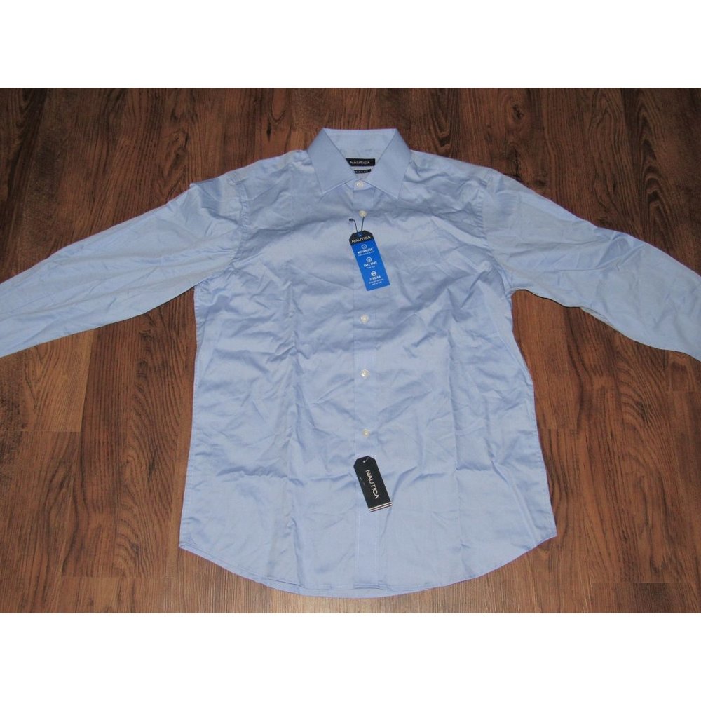 Nautica Men's Long Sleeve Dress Shirt - Size M